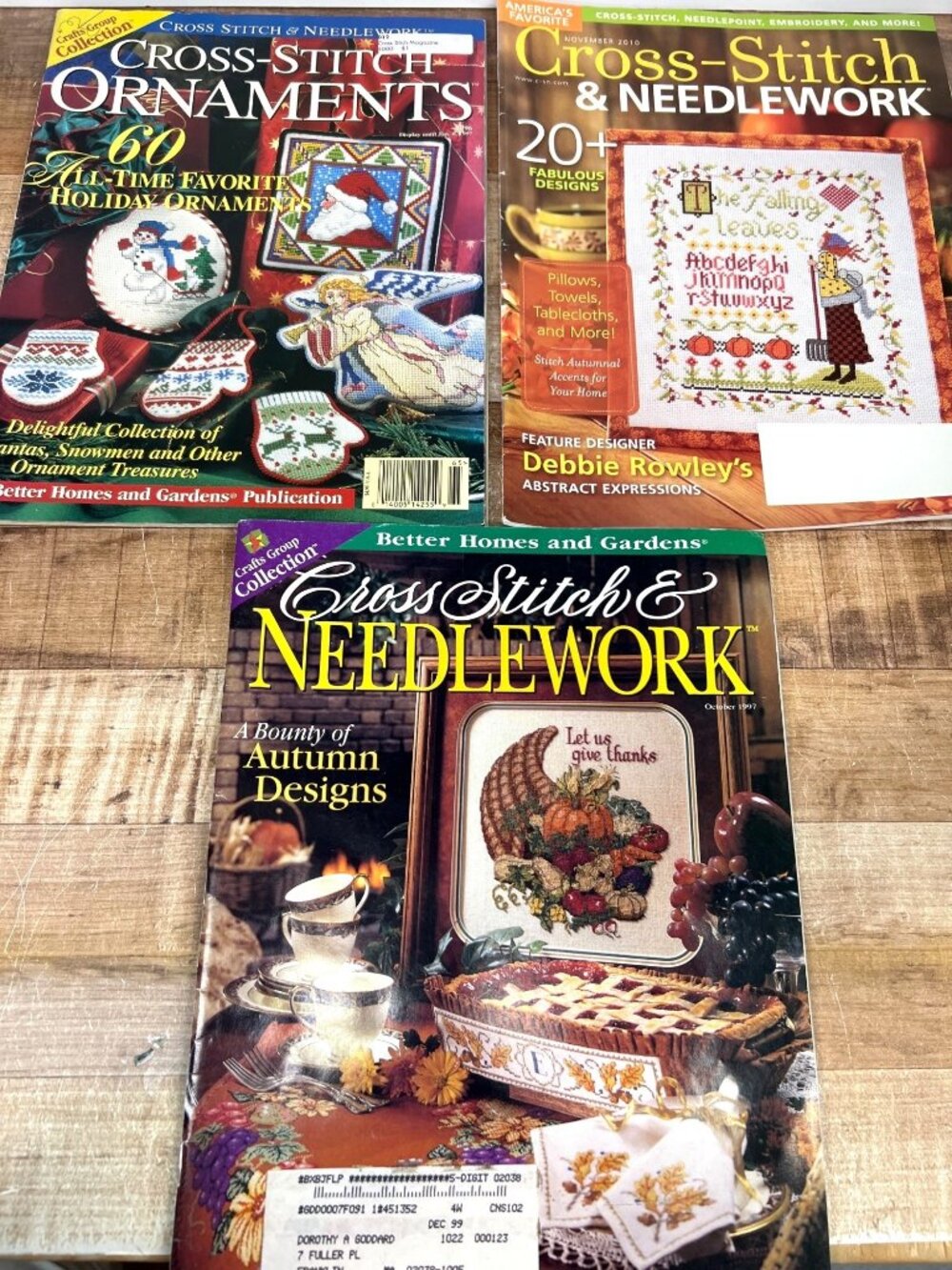 Set Of 3 Better Homes And Gardens Cross-Stitch Magazines Seasonal Designs